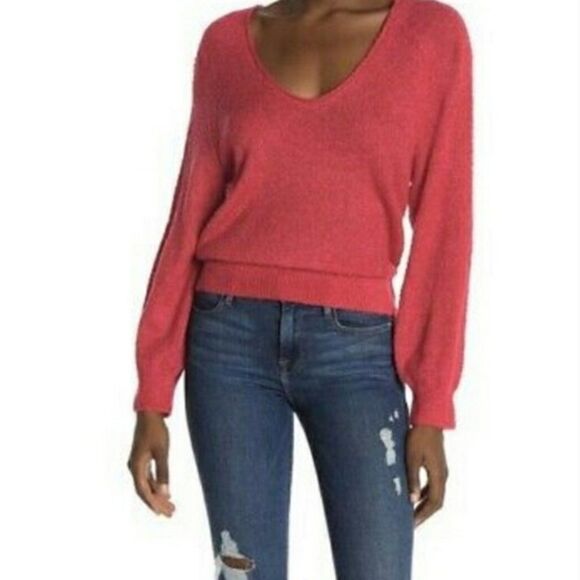 SWEATER SALE 3/$30 Abound Red V-Neck Sweater - Picture 1 of 6